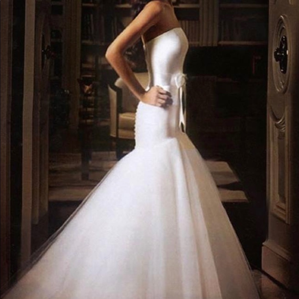 Romona Keveza L255 Wedding Gown In Ivory Bridal Size 10